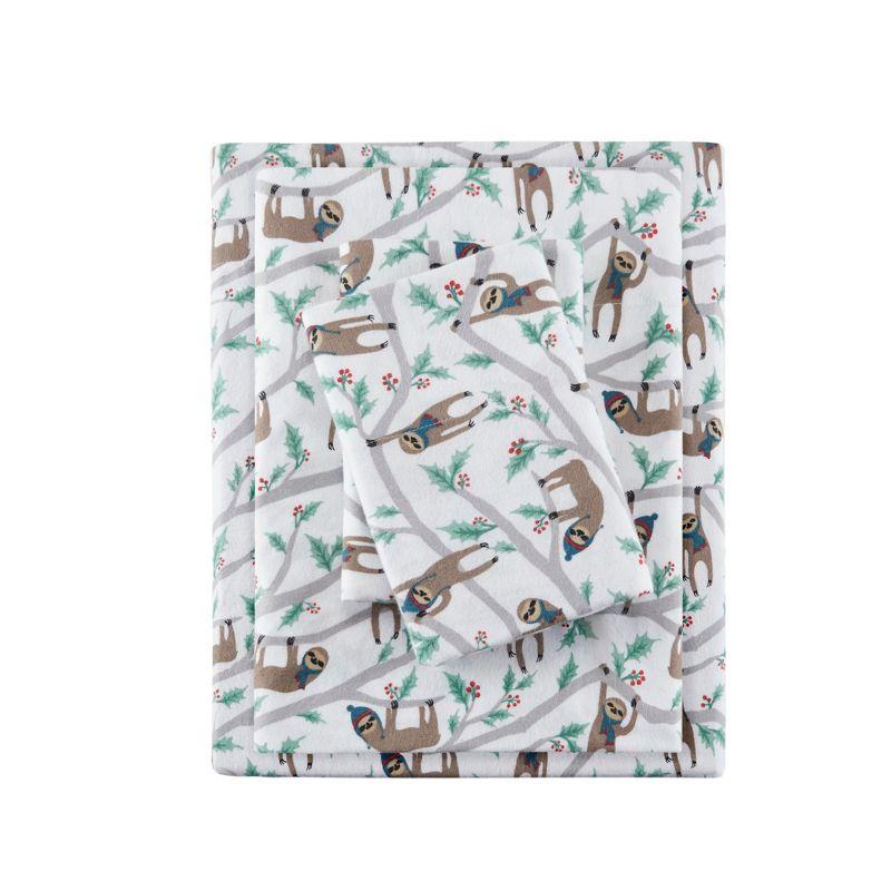 Full Cozy Flannel Sheet Set Multi Sloth