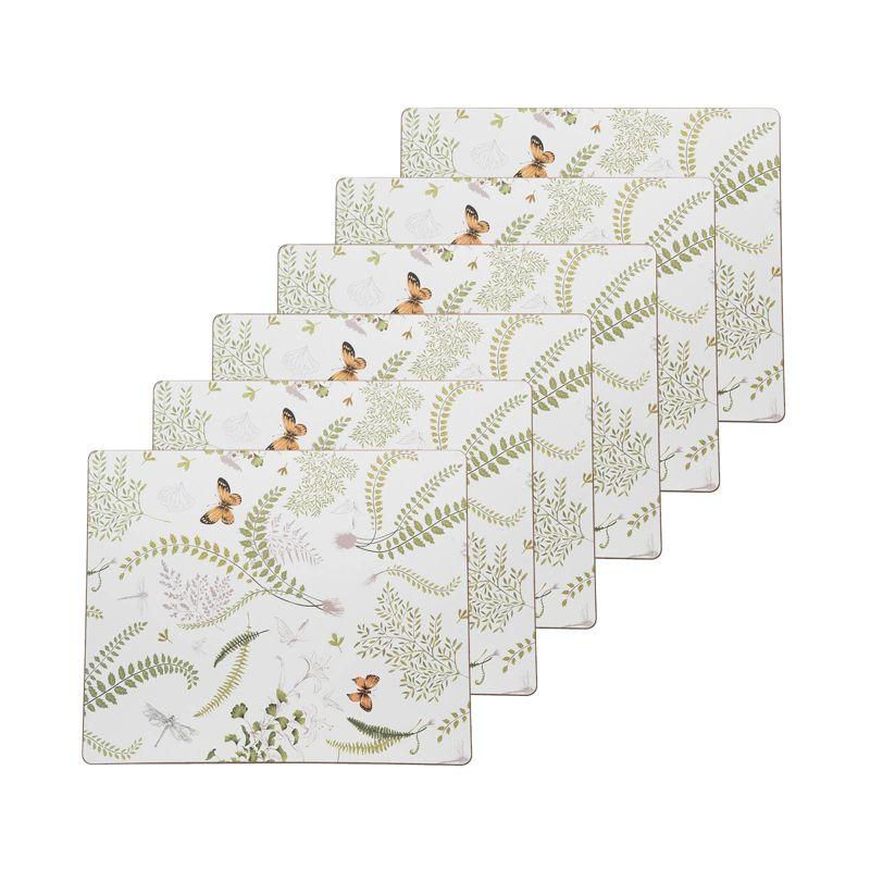 C&F Home Genevieve Floral Hardboard Placemat, Set of 6