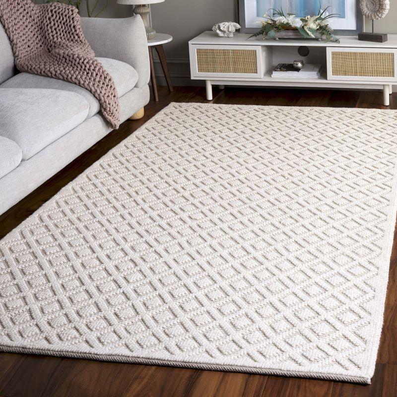 Vermont VRM304 Hand Woven Indoor Area Rug - Ivory - 4'x6' - Safavieh