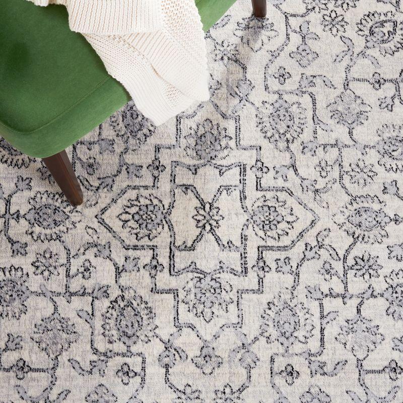 Brentwood BNT853 Power Loomed Indoor Area Rug - Black/Ivory - 8'x10' - Safavieh
