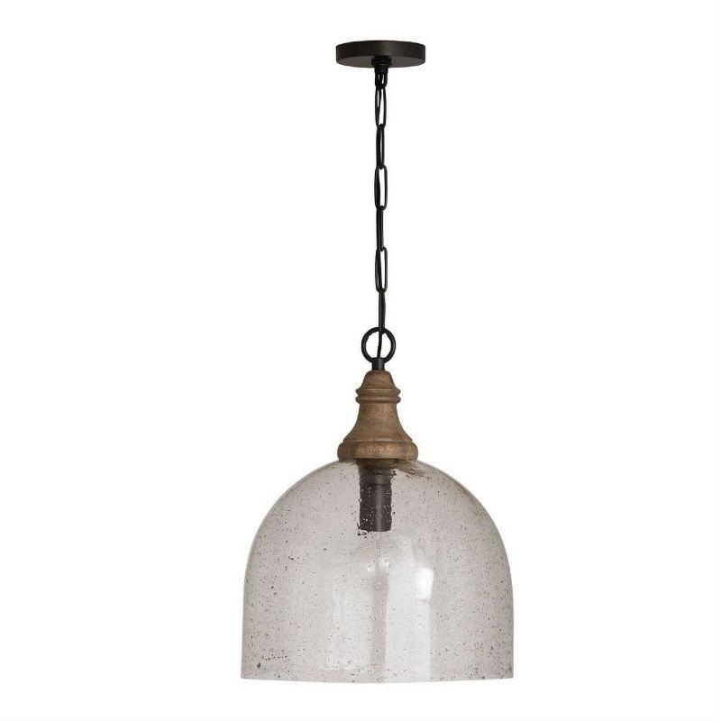 Capital Lighting Inglewood 1 - Light Pendant in  Grey Wash/Dark Pewter