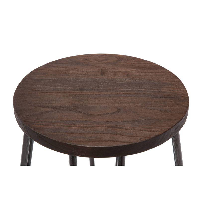 29" Quinn Barstool Metal - ACEssentials: Powder-Coated Steel Frame, Fixed Height, Mid-Century Modern Design