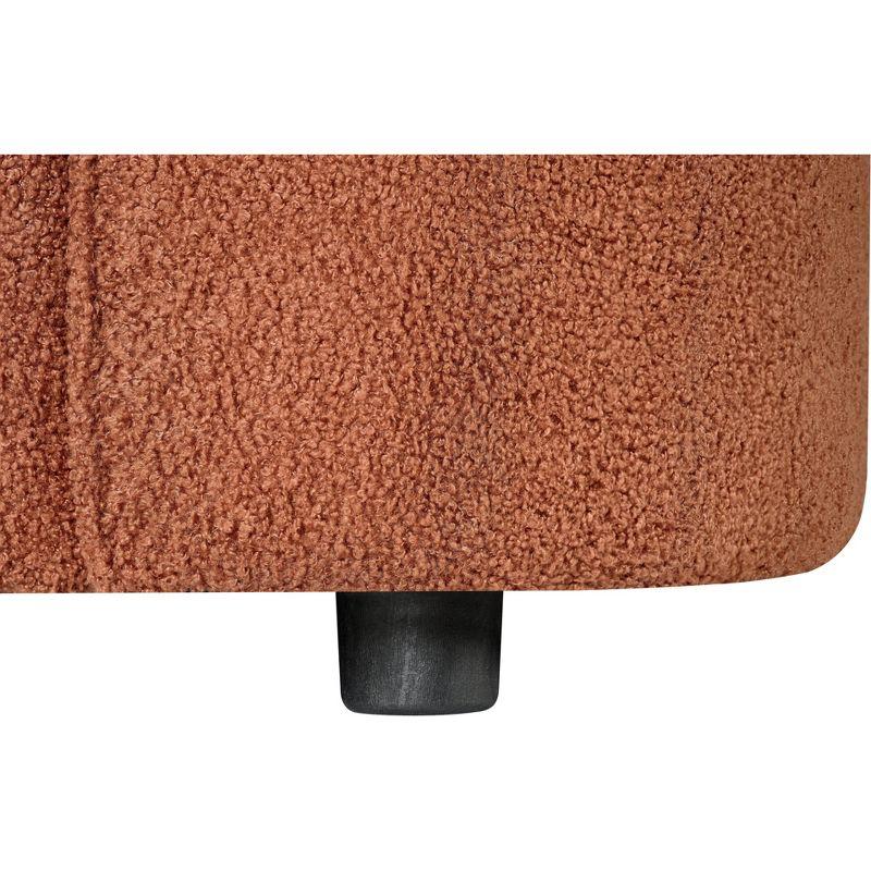 Christopher Knight Home Godwin 87.5" Modern Upholstered 3 Seater Curved Sofa, Orange