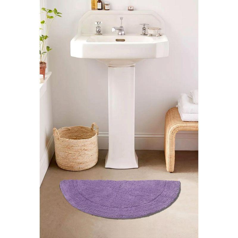 Waterford Collection Purple Cotton Tufted Bath Rug