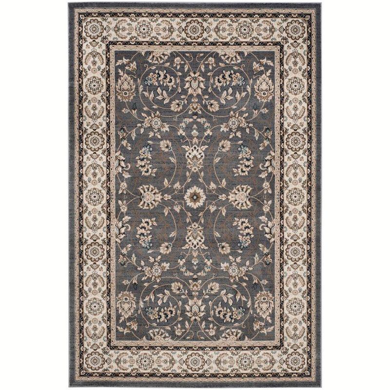 Lyndhurst LNH340 Power Loomed Area Rug - Grey/Cream - 8'x10' - Safavieh