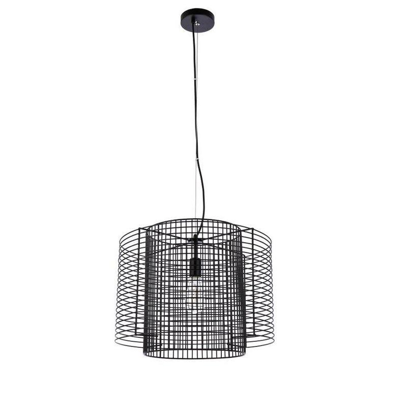 Elegant Lighting Deleon 1 light black pendant