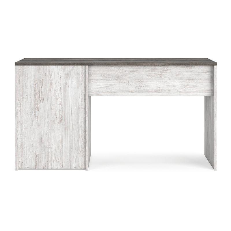 Signature Design by Ashley Shawburn 54" Farmhouse Home Office Desk, White/Charcoal Gray