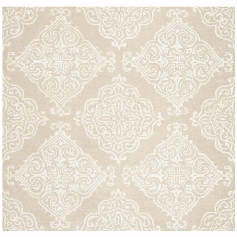 Glamour GLM568 Hand Tufted Indoor Area Rug - Beige/Ivory - 6'x6' - Safavieh
