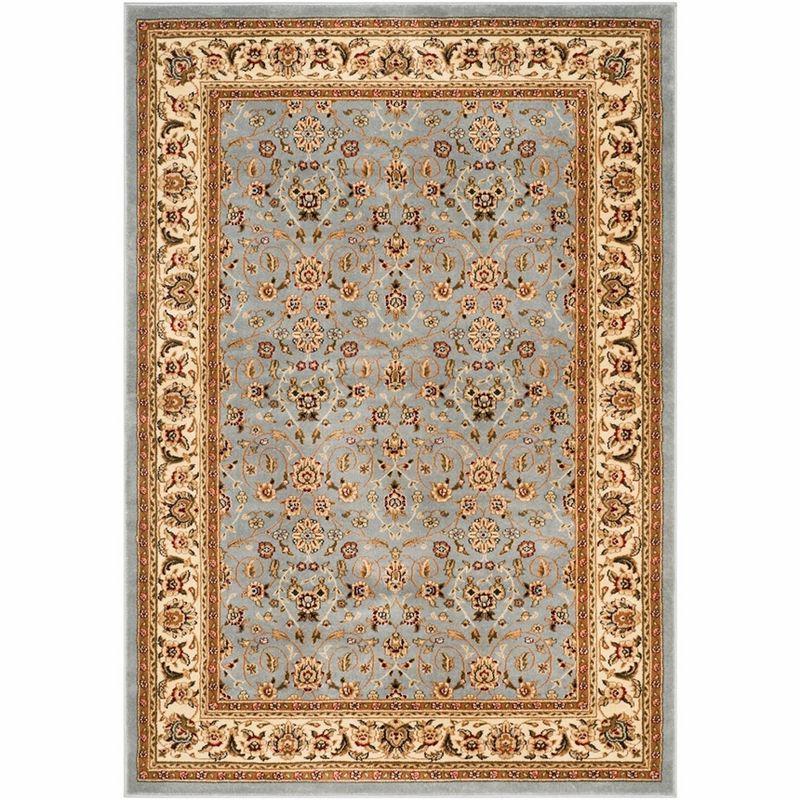 Lyndhurst LNH312 Power Loomed Area Rug - Light Blue/Ivory - 5'3"x7'6" - Safavieh.