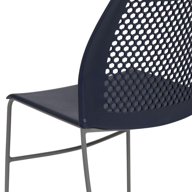 Antonia 661 lb. Capacity Stack Chair with Air-Vent Back and Powder Coated Sled Base