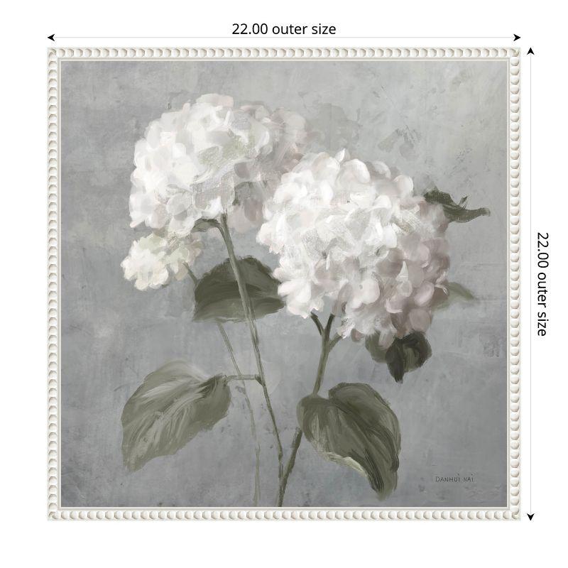 Amanti Art White Hydrangeas by Danhui Nai Framed Canvas Wall Art