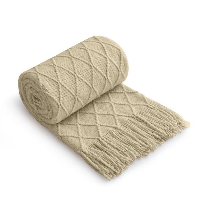 Peace Nest 50"x60" Diamond Knit Throw Blanket