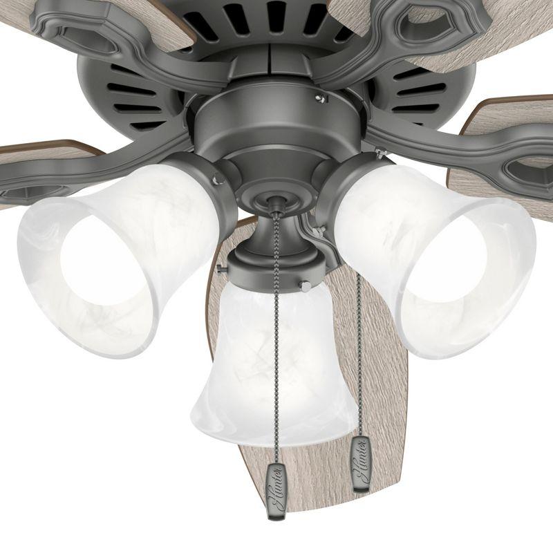 Builder Plus 52"5 - Blade Standard Ceiling Fan with Pull Chain and Light Kit Included