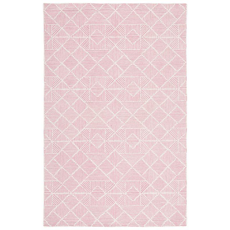 Abstract ABT763 Handmade Indoor Area Rug - Pink/Ivory - 5'x8' - Safavieh