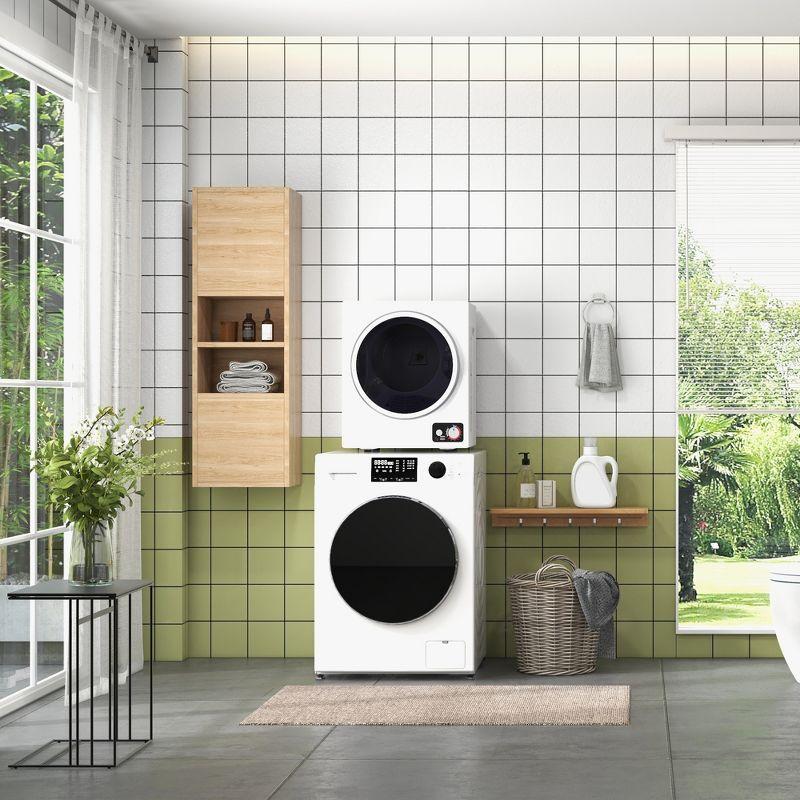 HomCom 1.5 Cubic Feet Vented Electric Stackable Dryer