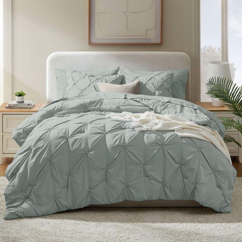 Bed-in-A-Bag Pleated Comforter Set with Bed Sheets