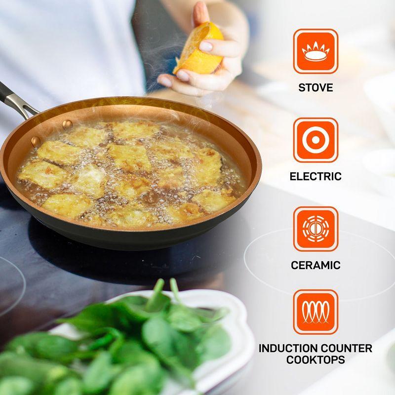 NutriChef 14 - Piece Non-Stick Aluminum Cookware Set