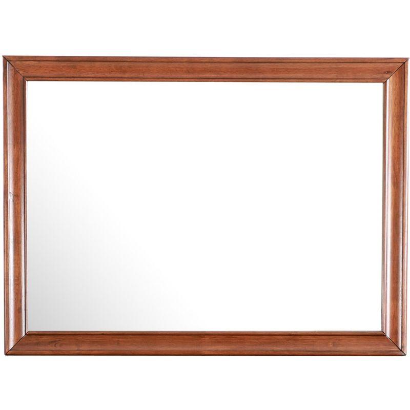 LaVita 45" x 33" Oak Framed Rectangular Dresser Mirror