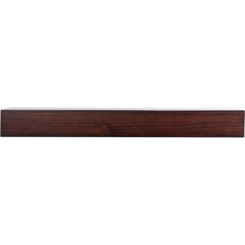 Austin Floating Wood Mantel Shelf Pine Wood Rustic Shelf | Mantels Direct