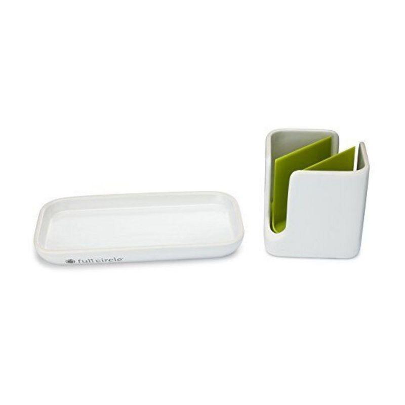 Full Circle Stash Modular Ceramic Sink Caddy White - 1 ct