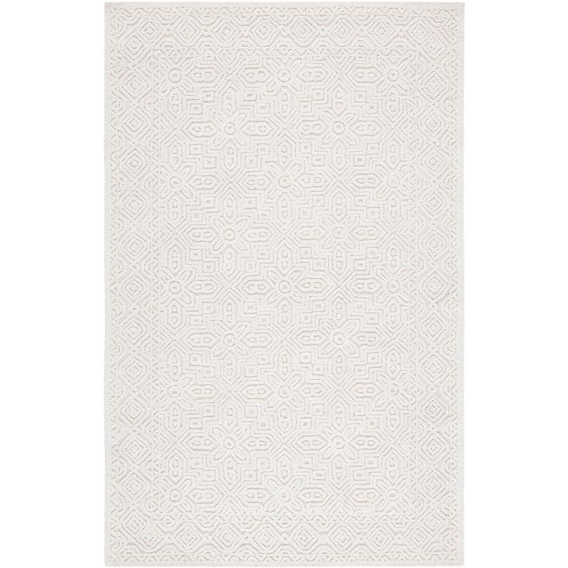 Town & Country Living TOWN & COUNTRY LUXE Tretta Modern Geo Area Rug with Plush High-Low Texture, Ivory