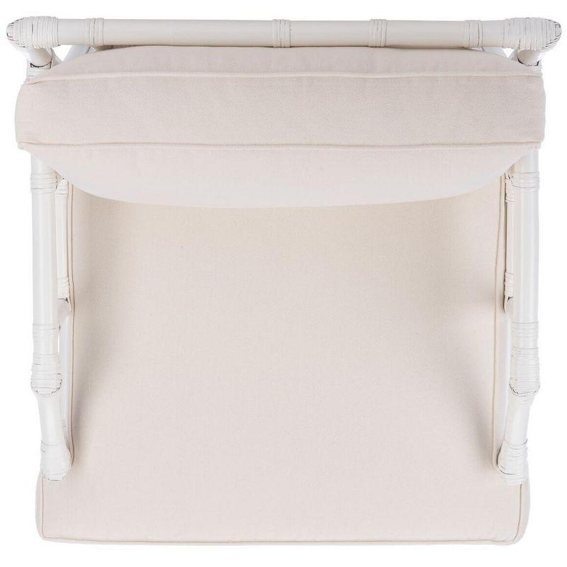 Kazumi Accent Chair W/ Cushion - White/White - Safavieh