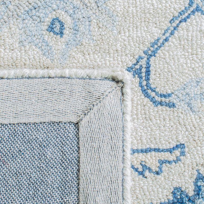 Micro-Loop MLP503 Hand Tufted Indoor Area Rug - Ivory/Blue - 6'x9' - Safavieh