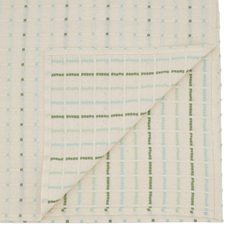 Saro Lifestyle Solid Color Tablecloth With Stitched Line Design