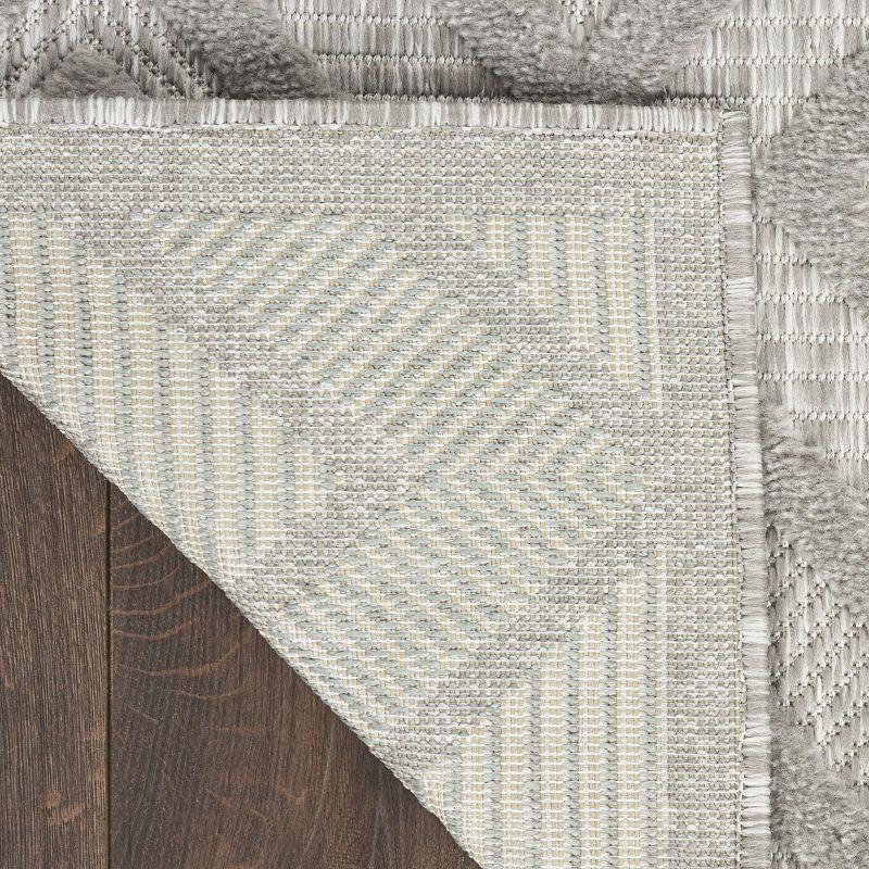 Nourison Versatile Solid Diamond Indoor Outdoor Flatweave Area Rug