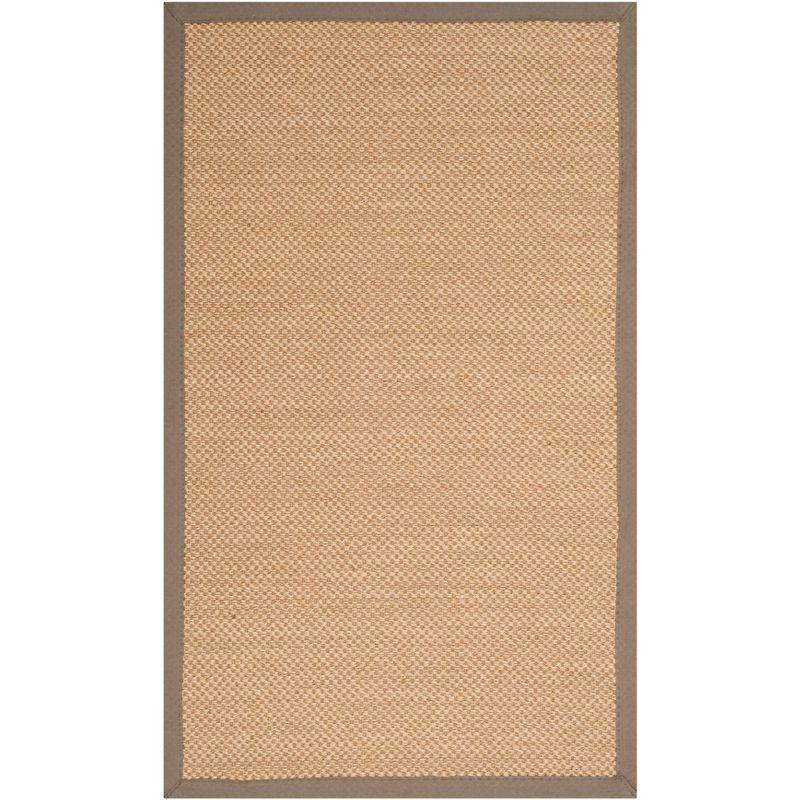 Natural Fiber NF141 Power Loomed Indoor Accent Rug - Maize/Brown - 2'x3' - Safavieh.