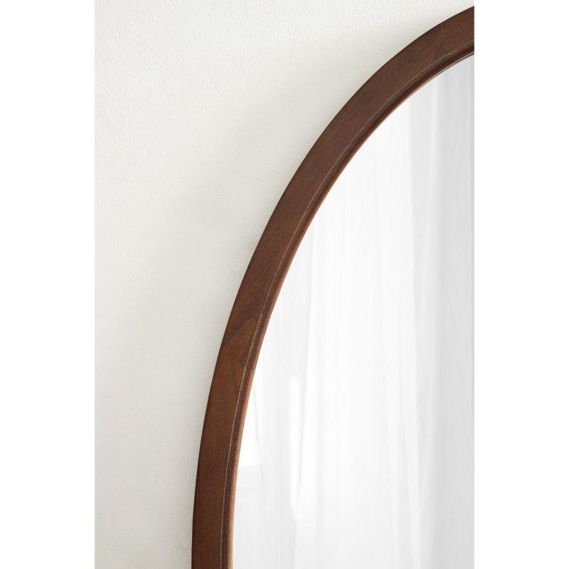 Kate and Laurel Hogan Wood Oval, 24x36, Walnut Brown