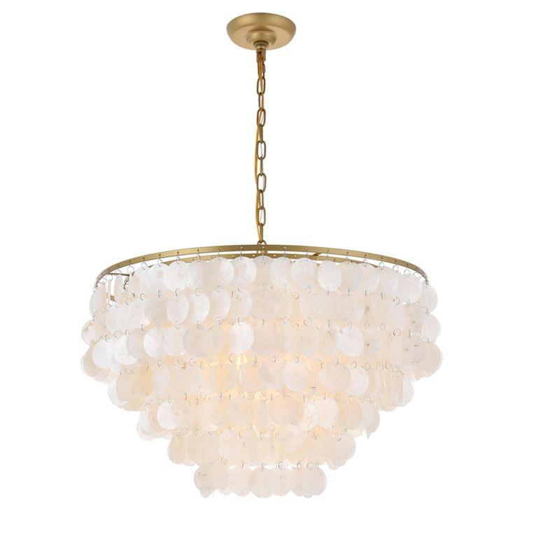 Elegant Lighting Selene 6 light Brass Pendant
