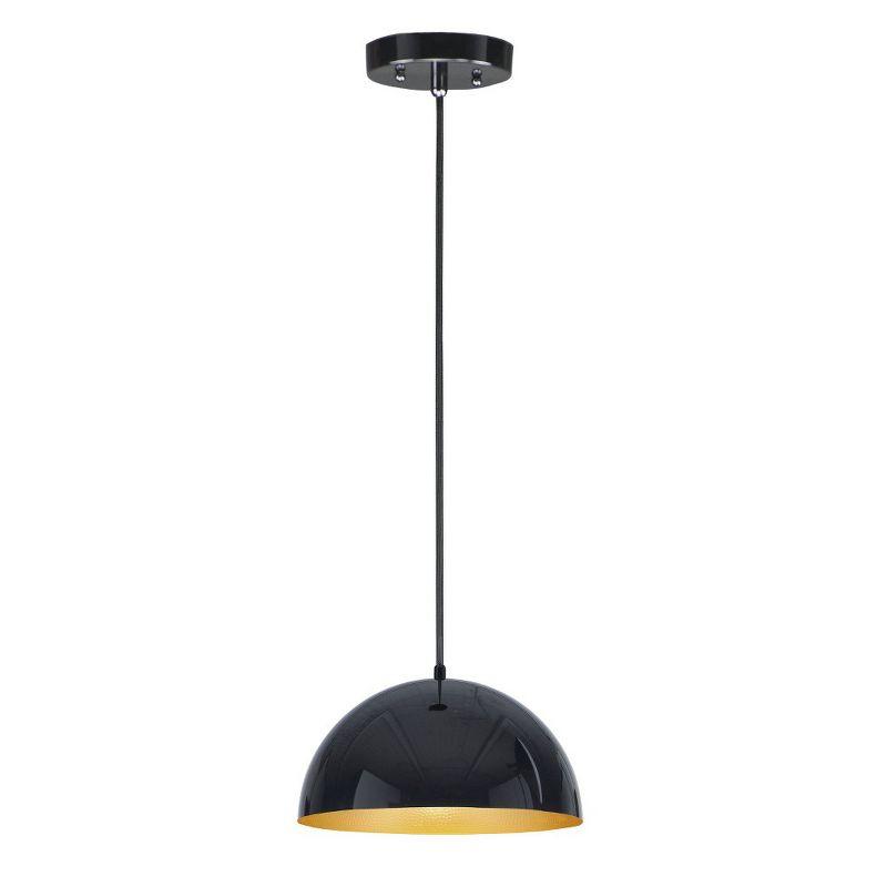 ET2 Lighting Hemisphere 1 - Light Pendant in  Gloss Black/Gold