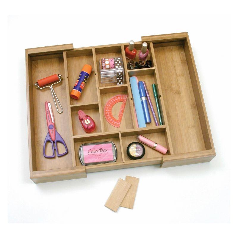 Bamboo Expandable Organizer With Removable Dividers