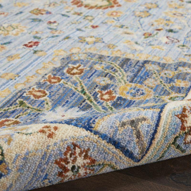 Nourison Majestic MST03 Blue/Ivory/Red Indoor Area Rug - 5'6 x 8'