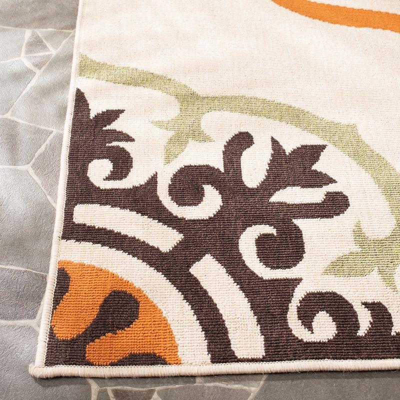 Veranda VER002 Power Loomed Indoor and Outdoor Area Rug - Cream/Terracotta - 6'7"x9'6" - Safavieh.