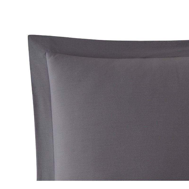 3pc Full/Queen Classic Cotton Duvet Set Gray - Brooklyn Loom