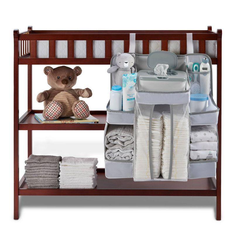 L.A. Baby Diaper Caddy and Nursery Organizer for Baby's Essentials - White