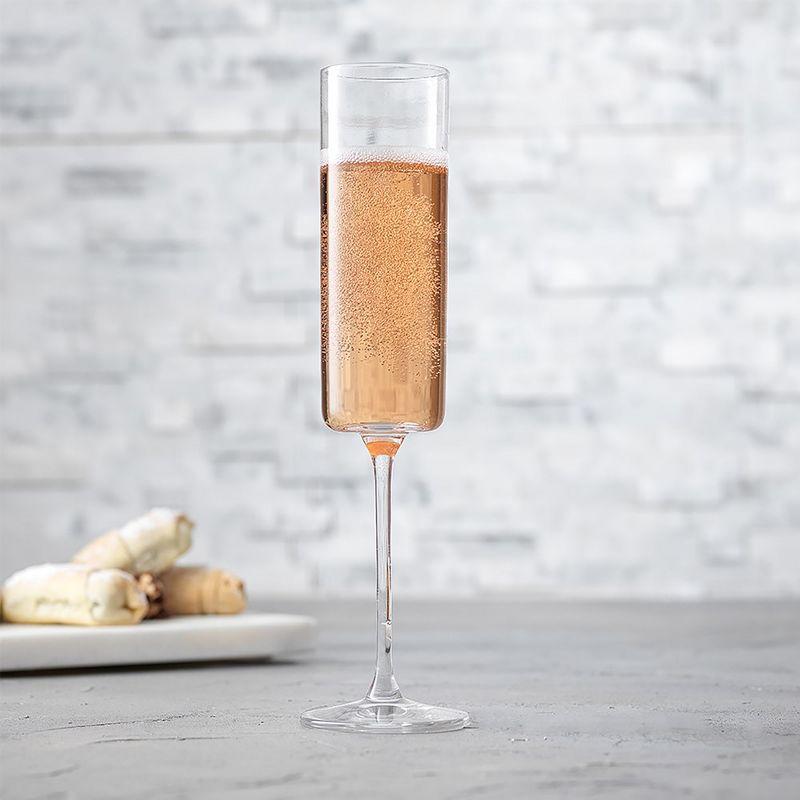 JoyJolt JoyJolt Claire Champagne Glass Flutes, 5.7oz (Set of 2)