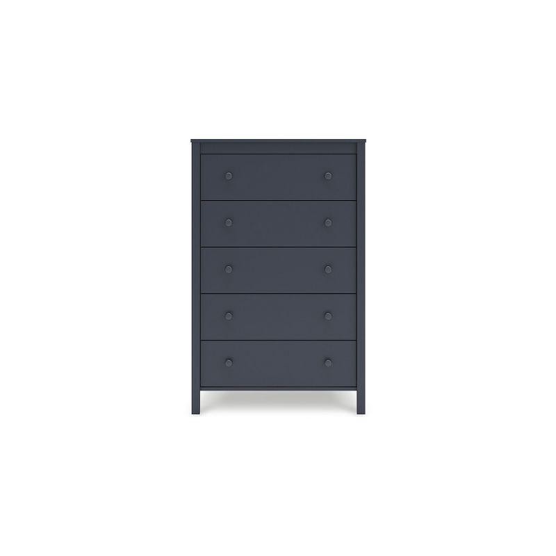 Signature Design by Ashley Simmenfort 5 Drawer Tall Dresser, Navy Blue