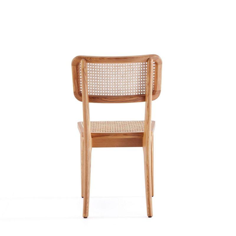 Manhattan Comfort Set of 2 Giverny Dining Chairs Natural - Manhattan Comfort: Ash Wood Frame, Matte Finish, No Assembly Required