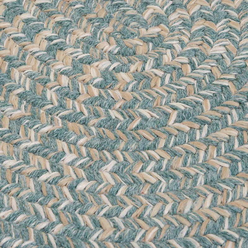 Colonial Mills Tremont Braided Rug, Teal 3'x5', Oval Shape