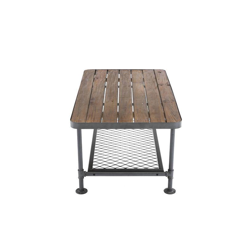 Newport Coffee Table Gray/Natural - Boraam: Metal Frame, Fir Wood Top, 42" L x 24" W x 18" H