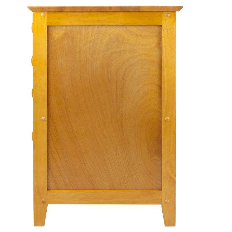 4 Drawers Studio File Cabinet Honey Brown - Winsome: Vertical Storage, Home Office, L-Shaped Desk Compatible