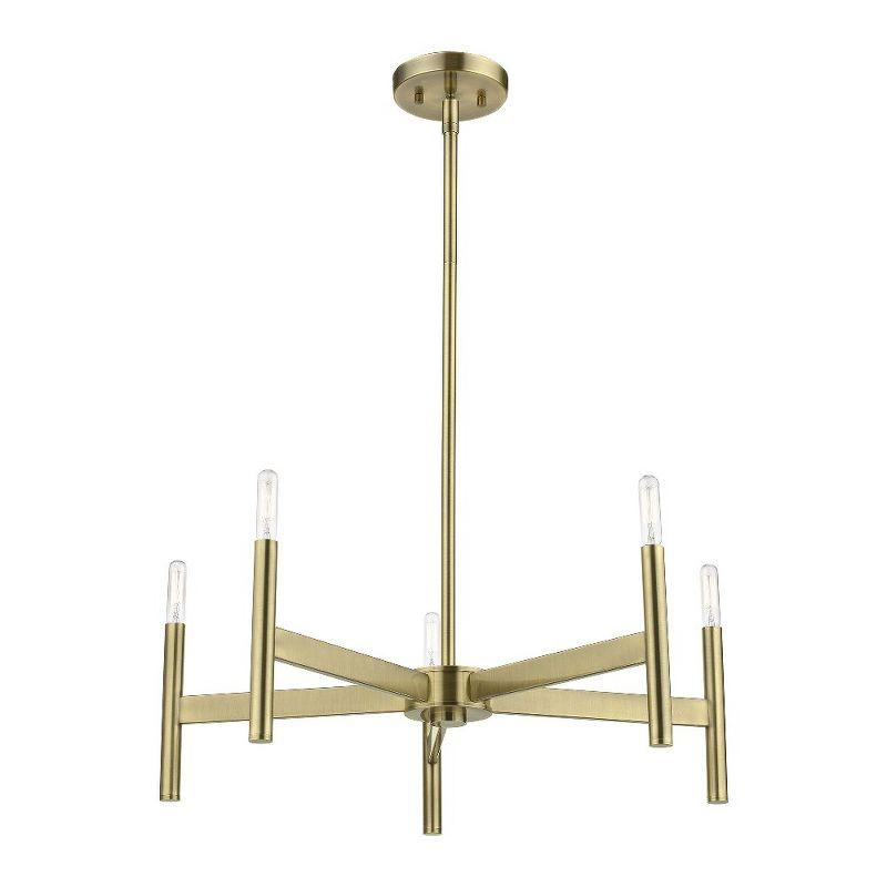 Livex Lighting Copenhagen 5 - Light Chandelier in  Antique Brass