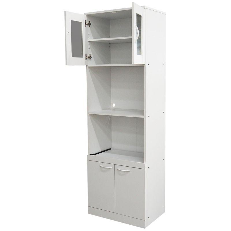 InRoom Designs Danbury Tall Kitchen Pantry, Microwave Storage Cabinet