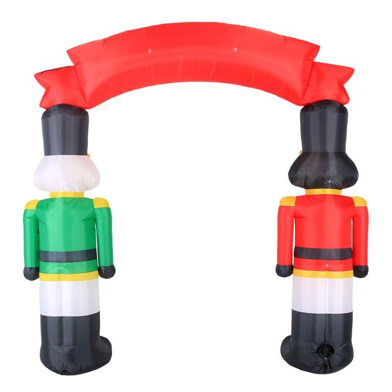 Airflowz 8ft Inflatable Nutcrackers Archway with Happy Holidays Banner