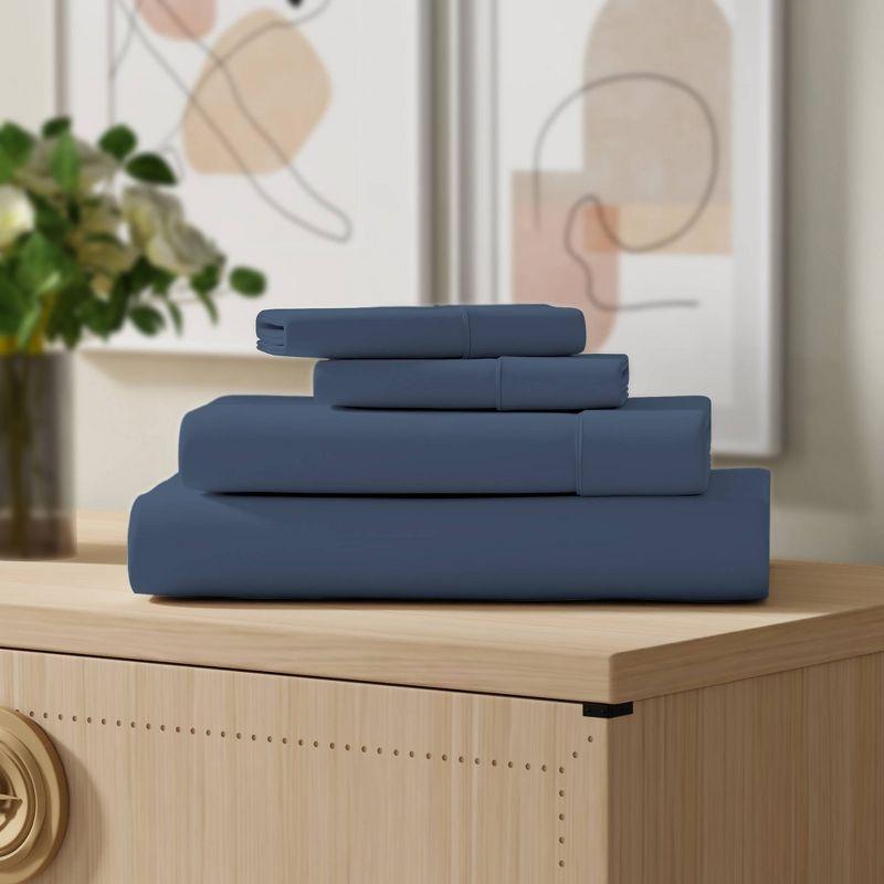 Color Sense 100% Cotton Lightweight Percale Weave Sheet Set