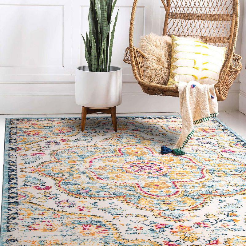 World Rug Gallery Distressed Vintage Bohemian Area Rug