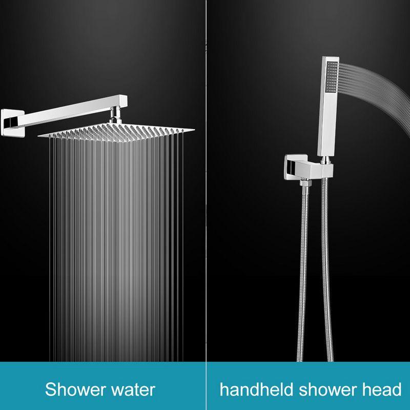 10 Inch Square Polished Chrome Rain Shower Combo Set